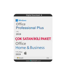 Office 2019 pro plus + Office 2019 Ev ve İş